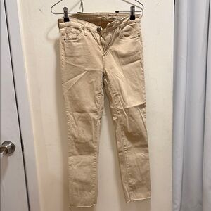 AG Adriano Goldschmied Women's Cropped Tan Jeans